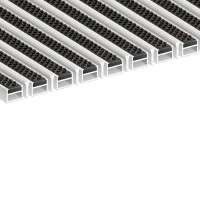 Алюминиевая грязезащитная решетка СТРОНГ щетка+скребок