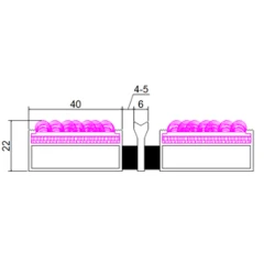 Алюминиевая грязезащитная решетка СТАНДАРТ 40 ворс+скребок
