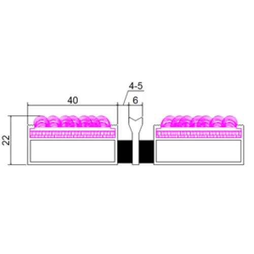 Алюминиевая грязезащитная решетка СТАНДАРТ 40 ворс+скребок