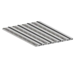 Алюминиевая грязезащитная решетка СТАНДАРТ 40 ворс+широкий скребок+щетка+широкий скребок