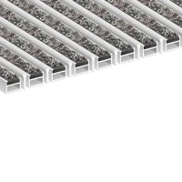 Алюминиевая грязезащитная решетка СТРОНГ ворс+скребок