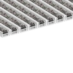 Алюминиевая грязезащитная решетка СТРОНГ ворс+скребок