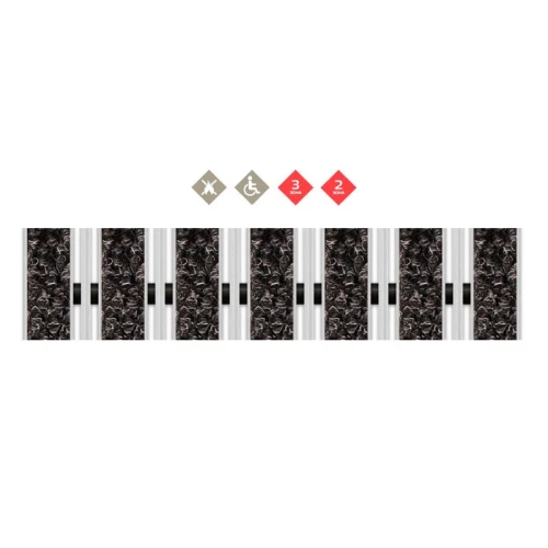 Алюминиевая грязезащитная решетка СТРОНГ ворс+скребок