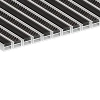 Алюминиевая грязезащитная решетка СТРОНГ резина+щетка