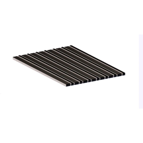 Алюминиевая грязезащитная решетка СТАНДАРТ 40 резина+щетка