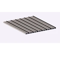 Алюминиевая грязезащитная решетка СТАНДАРТ 40 ворс+щетка+скребок