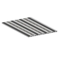 Алюминиевая грязезащитная решетка СТАНДАРТ 40 резина+широкий скребок+ворс+широкий скребок