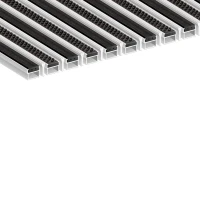 Алюминиевая грязезащитная решетка СТАНДАРТ резина+щетка+скребок