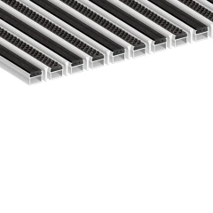 Алюминиевая грязезащитная решетка СТАНДАРТ резина+щетка+скребок