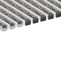 Алюминиевая грязезащитная решетка ПРЕМИУМ ворс+скребок