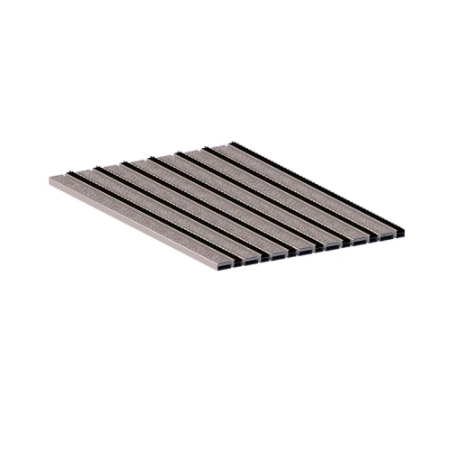 Алюминиевая грязезащитная решетка СТАНДАРТ 40 ворс+щетка