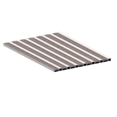 Алюминиевая грязезащитная решетка СТАНДАРТ 40 ворс+широкий скребок