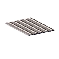 Алюминиевая грязезащитная решетка СТАНДАРТ 40 ворс+щетка+широкий скребок