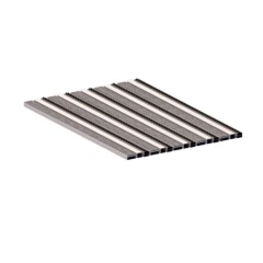 Алюминиевая грязезащитная решетка СТАНДАРТ 40 ворс+щетка+широкий скребок