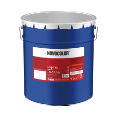 Эмаль Novocolor НЦ-132 коричневая 17 кг