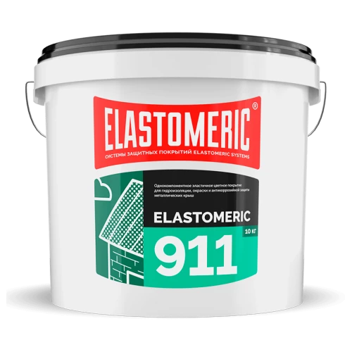 Мастика для гидроизоляция металлической и шиферной кровли Elastomeric 911 10 кг красный рубин