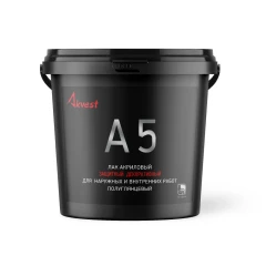 Лак акриловый полуглянцевый д.внутр.работ Аквест-5 махагон 1 кг