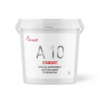 Краска акриловая для фасадов супербелая стандарт Аквест-10, 25 кг