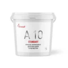 Краска акриловая для фасадов супербелая стандарт Аквест-10, 25 кг