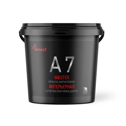Краска акриловая моющаяся д.наружн.и внутр.работ Аквест-7 стандарт база С, 6,5 кг
