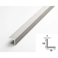 Алюминиевый декоративный уголок УП 01-27.2700.5105, 10х10, 2700мм, дуб арктик