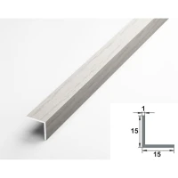 Алюминиевый декоративный уголок УП 04-27.2700.5105, 15х15, 2700мм, дуб арктик