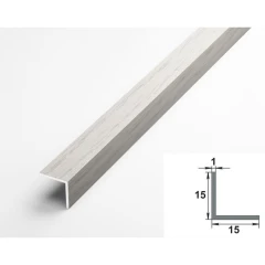 Алюминиевый декоративный уголок УП 04-27.2700.5105, 15х15, 2700мм, дуб арктик