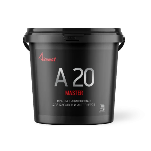 Силиконовая краска супербелая для фасадов и интерьеров мастер Аквест-20 база С 7 кг