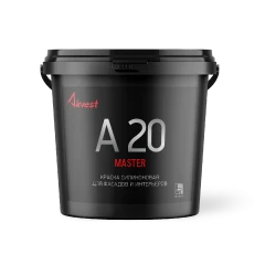 Силиконовая краска супербелая для фасадов и интерьеров мастер Аквест-20, 45 кг