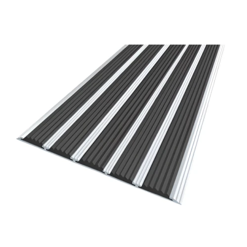 Противоскользящая алюминиевая полоса с пятью вставками 162 мм*6 мм 2,7 м