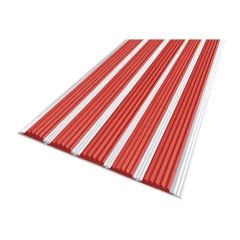 Противоскользящая алюминиевая полоса с пятью вставками 162 мм*6 мм 2,7 м