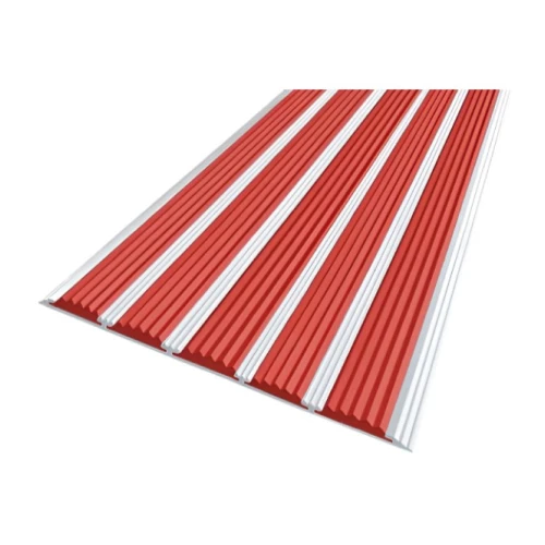 Противоскользящая алюминиевая полоса с пятью вставками 162 мм*6 мм 2,7 м