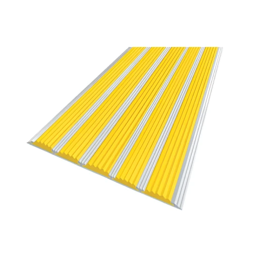 Противоскользящая алюминиевая полоса с пятью вставками 162 мм*6 мм 2,7 м