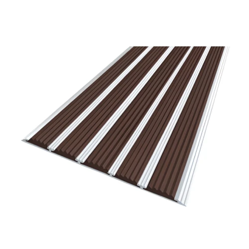 Противоскользящая алюминиевая полоса с пятью вставками 162 мм*6 мм 2,7 м