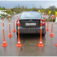 Веха оградительная сигнальная 1200х40 мм красная