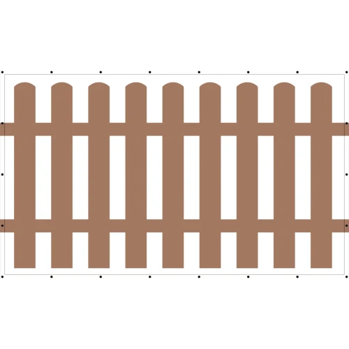 Сетка баннерная Штакетник 2х1,5 м, 370 г/м2