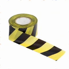 Лента сигнальная оградительная ЛО-250 Стандарт жёлто-чёрная 75мм/50мкм, 250 м