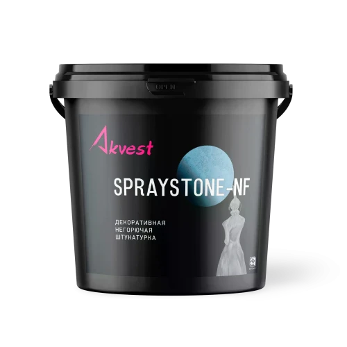 Декоративная негорючая штукатурка силикатная для путей эвакуации Аквест, 15 кг
