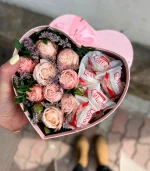 Губка с поддоном в виде сердца - композиция-11